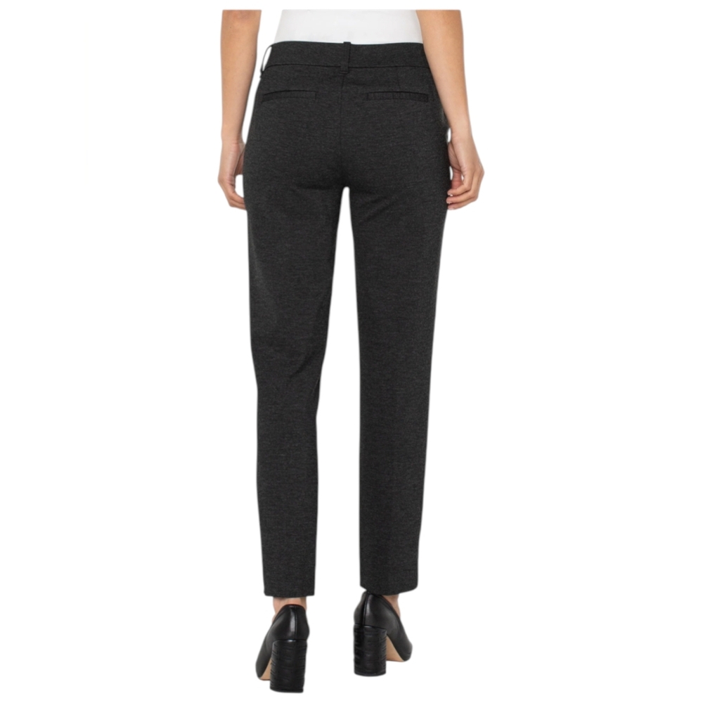 Liverpool Gemma Cigarette Trousers Heathered Charcoal Gray Minimalist NWOT 14W - Picture 2 of 8